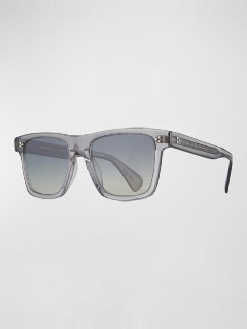 Oliver Peoples Men's Casian Gradient-Lens Rectangle Sunglasses