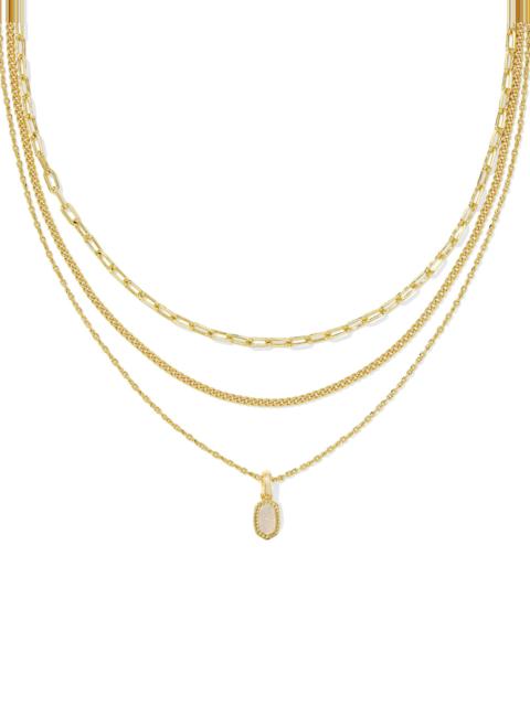 KENDRA SCOTT Mini Elisa Gold Triple Strand Necklace