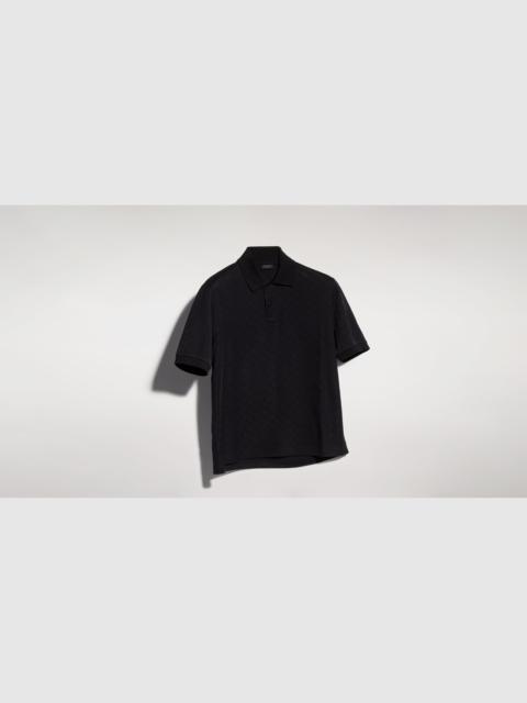 GUCCI GG technical jersey jacquard polo shirt