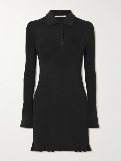 CECILIE BAHNSEN Botka Ribbed Merino Wool Mini Dress