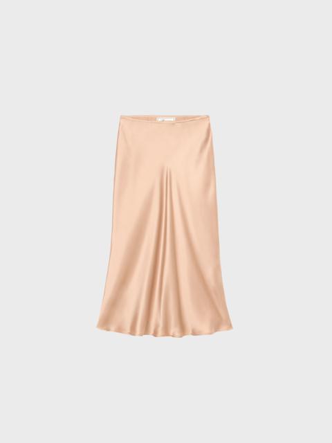 MIDI SKIRT IN SILK SATIN