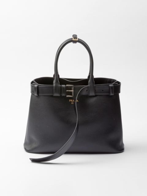 Prada Prada Buckle large leather handbag with belt