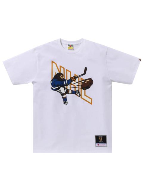 BAPE x Mitchell & Ness NHL Hockey Graphic Tee 'White'