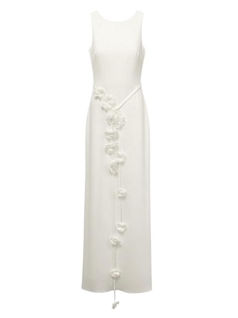 Dress The Population Women's Eloise Floral Applique Gown - White