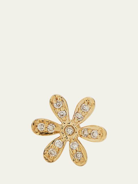 SYDNEY EVAN 14K Gold Daisy Stud Earring with Diamonds