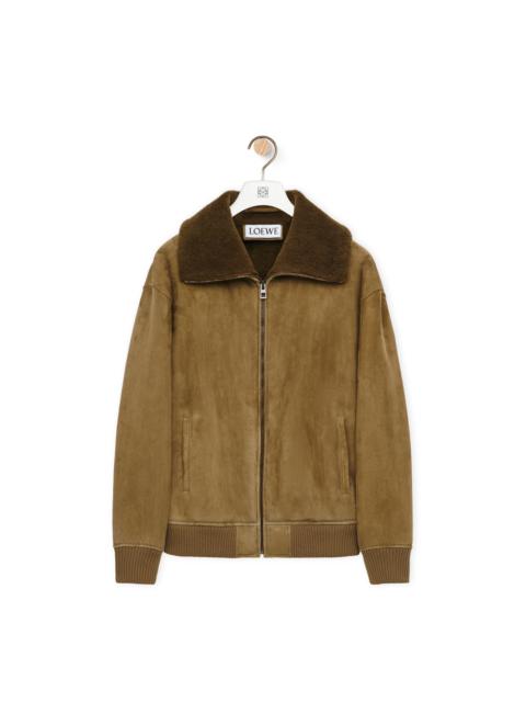 Bomber jacket in shearling
