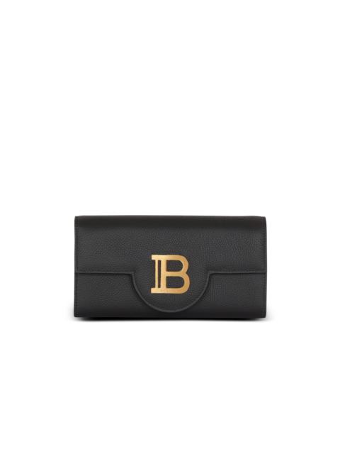 Balmain B-Buzz Wallet On Chain in grained leather