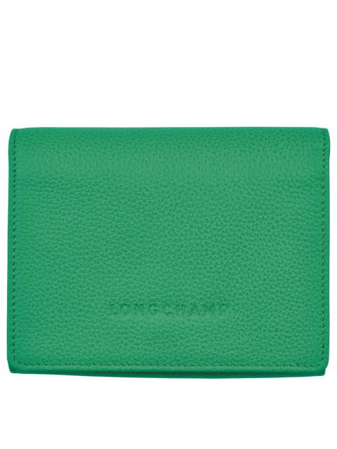 Longchamp Le Foulonné Wallet Green - Leather