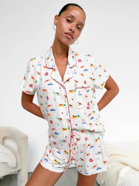 Splendid Beach Dogs Flora Pillowsoft Short Set