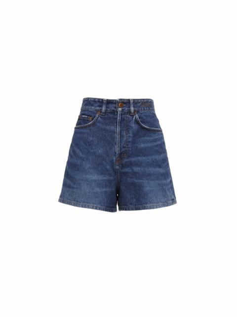 Chloé Patchwork denim bermuda shorts | leam | REVERSIBLE