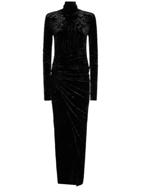 ALEXANDRE VAUTHIER Crushed velvet long dress