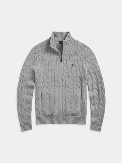 Polo Ralph Lauren Cable-Knit Cotton Full-Zip Sweater