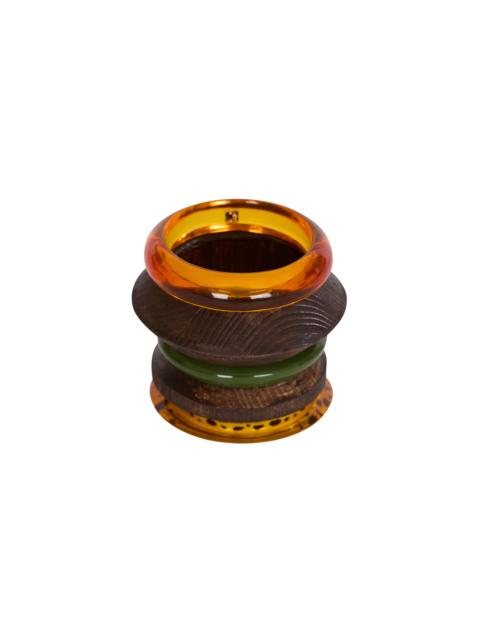 Balmain Set of wood and resin bracelets