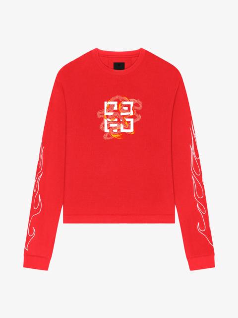 Givenchy BOXY FIT T-SHIRT IN COTTON WITH 4G DRAGON PRINT