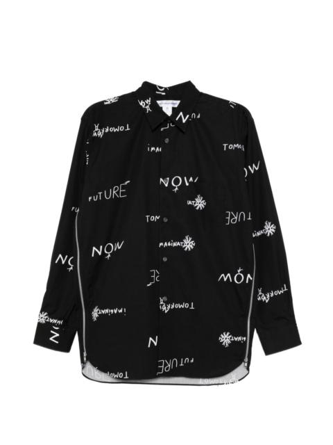 Comme des Garçons SHIRT tomorrow future zip shirt