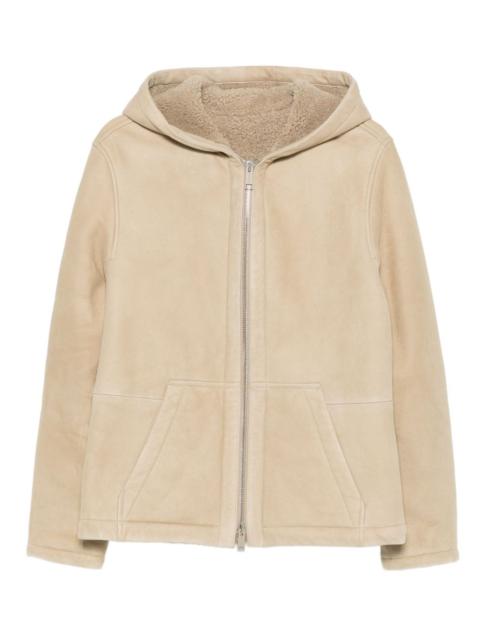 Yves Salomon hooded zip-up jacket