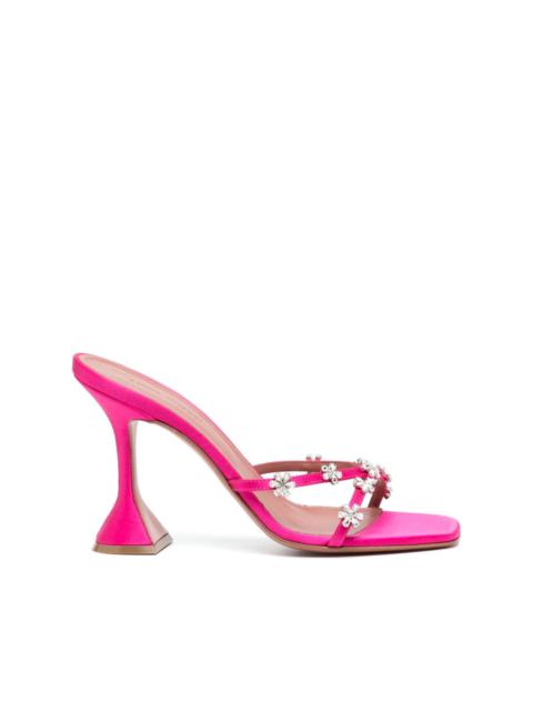 Amina Muaddi Lily 115mm silk-satin mules