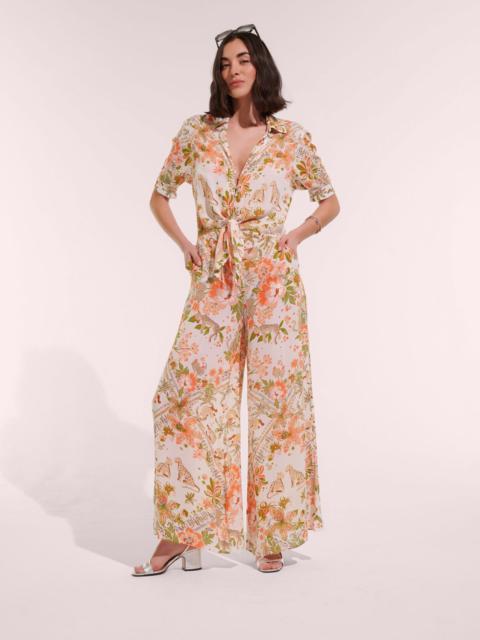 Poupette St Barth Long Jumpsuit Bettina - Pink Leo Foulard