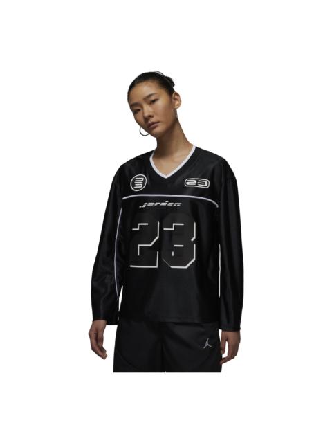 Jordan (WMNS) Air Jordan Long Sleeve Jersey Asia Sizing 'Black' HF9460-010