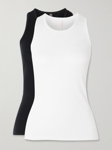 commando Set Of Two Ribbed Stretch-jersey Tanks