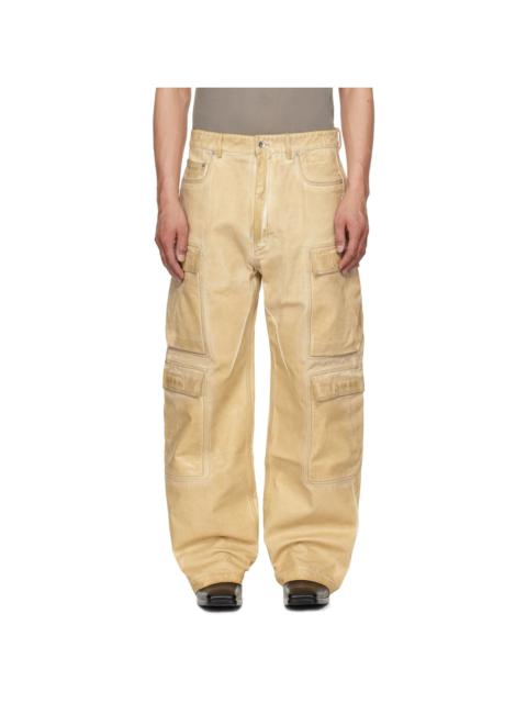 Beige Hollywood Double Cargo Jeans