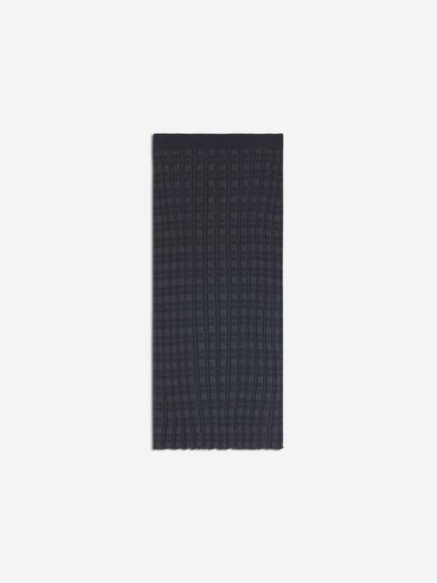 Maison Kitsuné MERINO WOOL RIB CHECK LONG SKIRT