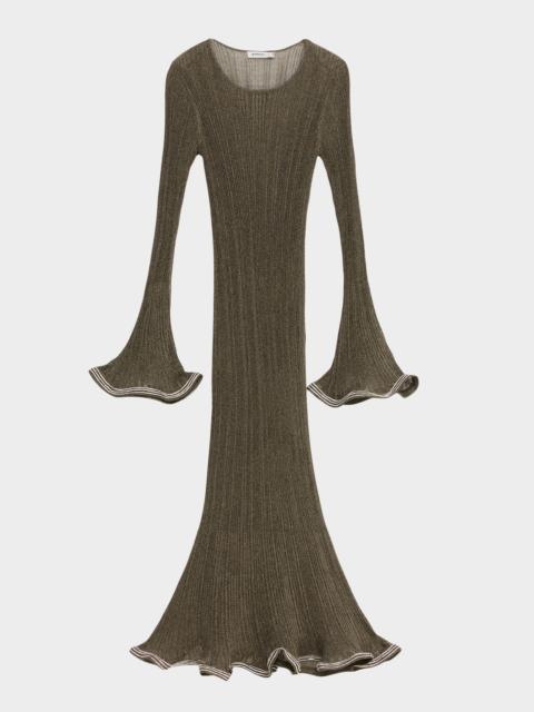 SIMKHAI Chessie Embellished Knit Midi Dress