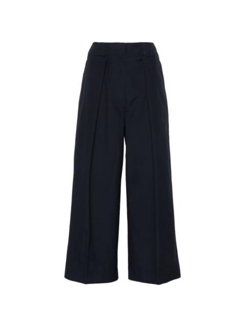 ULLA JOHNSON pleated cropped straight trousers