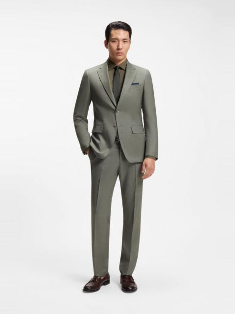 BOSS TWO-PIECE SLIM-FIT SUIT IN PATTERNED STRETCH WOOL