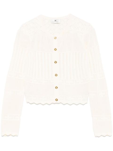ELISABETTA FRANCHI pointelle-knit cardigan
