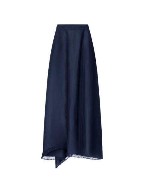 FFORME Ash frayed asymmetric long skirt