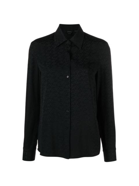 PINKO logo-jacquard shirt