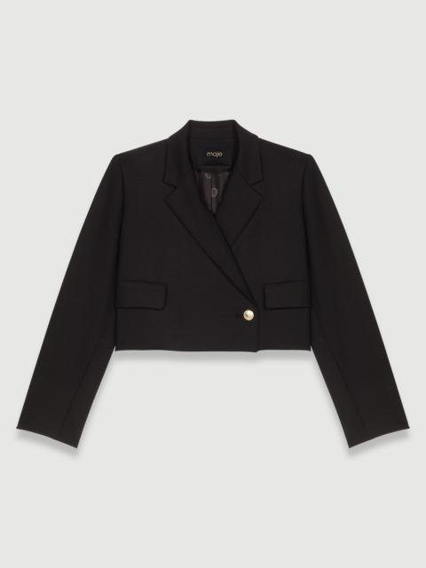 maje Straight-fit suit jacket