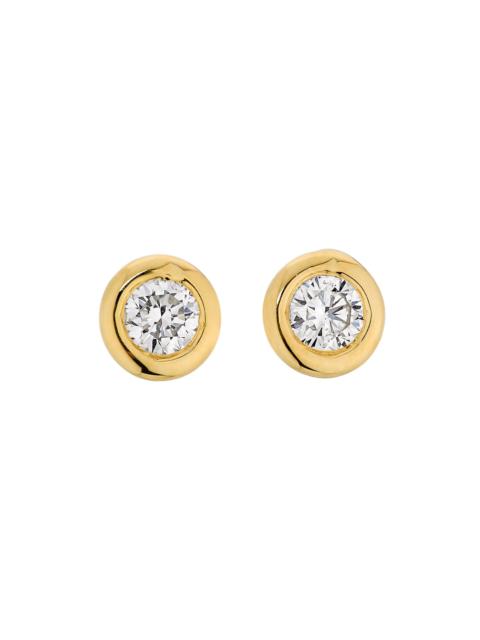 ROBERTO COIN Women's Tiny Treasures Large 18K White Gold, Ruby & 0.38 TCW Diamond Stud Earrings - Yellow Gold