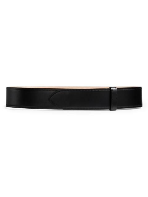 KHAITE Women's Theo Leather Belt - Black