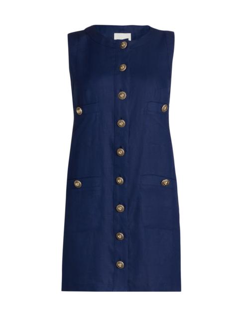 Reformation Women's Tropez Linen Sleeveless Shift Minidress - Danube