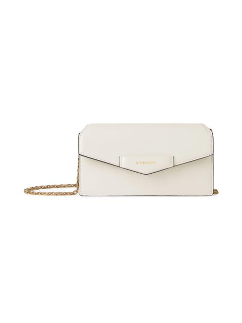 Givenchy Women's Antigona Wallet with Chain in Box Leather - Ivory