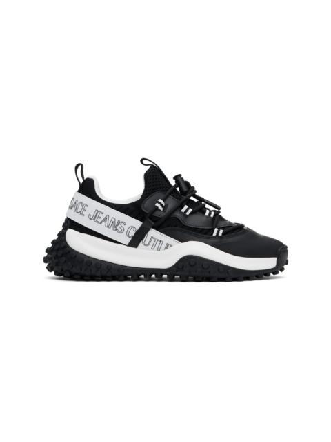 VERSACE JEANS COUTURE Black & White Logo Hyber Sneakers