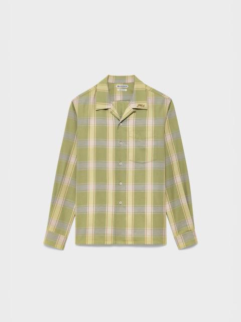 JW Anderson MENS CHECKERED SHIRT IN APPLE GREEN
