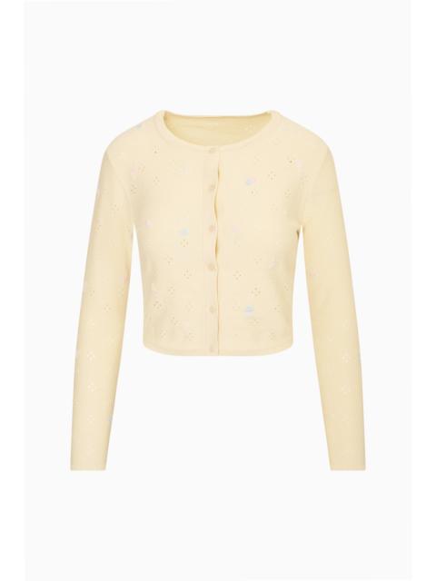 LoveShackFancy Paelynn Embroidered Floral Cardigan