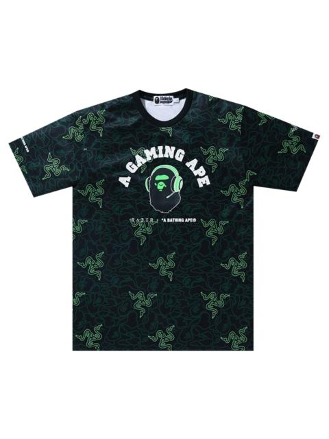 A BATHING APE® BAPE x Razer Neon Camo Team Tee 'Green'