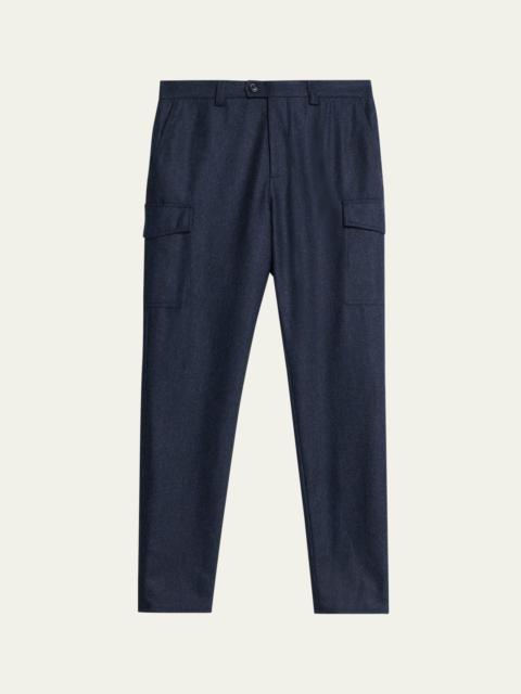 Brunello Cucinelli Men's Virgin Wool Cargo Pants