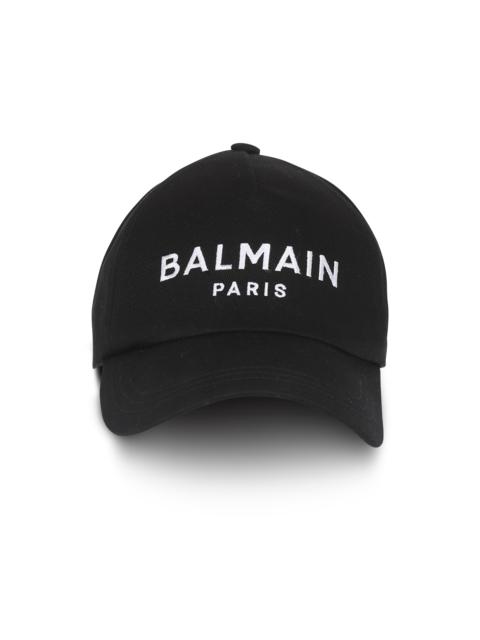 Cotton cap with Balmain Paris embroidery