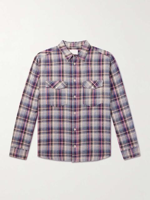 Isabel Marant Lydian Checked Cotton and Linen-Blend Shirt
