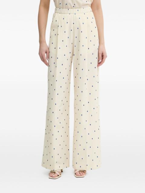 forte_forte teardrop-print trousers