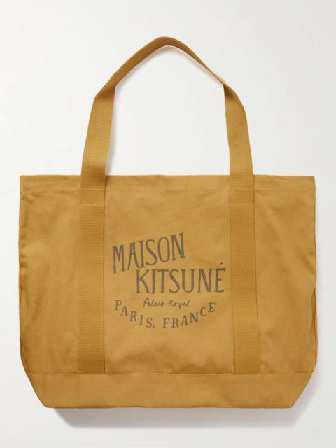 Maison Kitsuné Palais Royal Logo-Print Cotton-Canvas Tote Bag