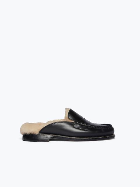 FRĒDA SALVADOR TEMI SHEARLING PENNY LOAFER MULE