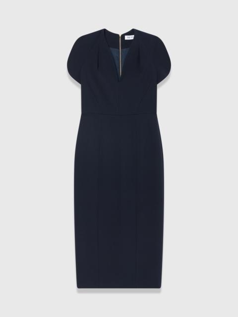 THE FOLD Paola Sculpt Stretch Crepe Dress