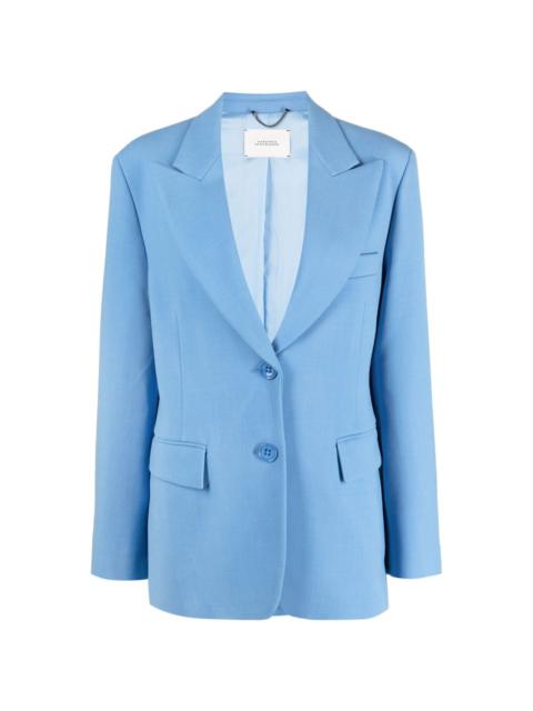 peak-lapels single-breasted blazer