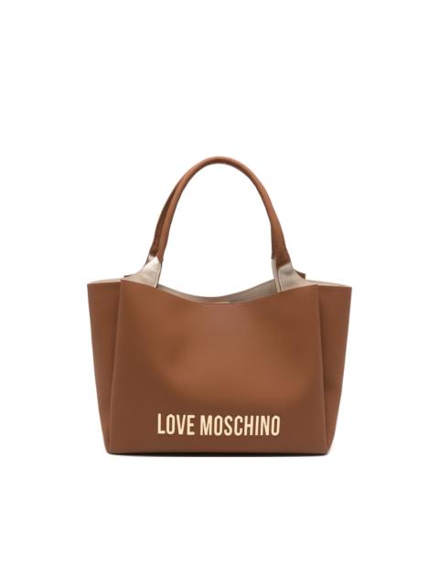 Moschino logo-lettering tote bag